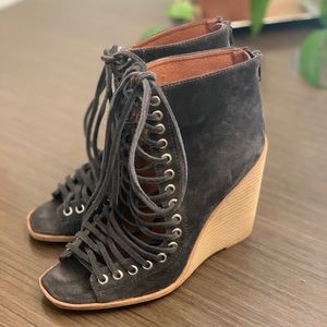 Jeffery Campbell Wedge Lace up Sandal/ Bootie